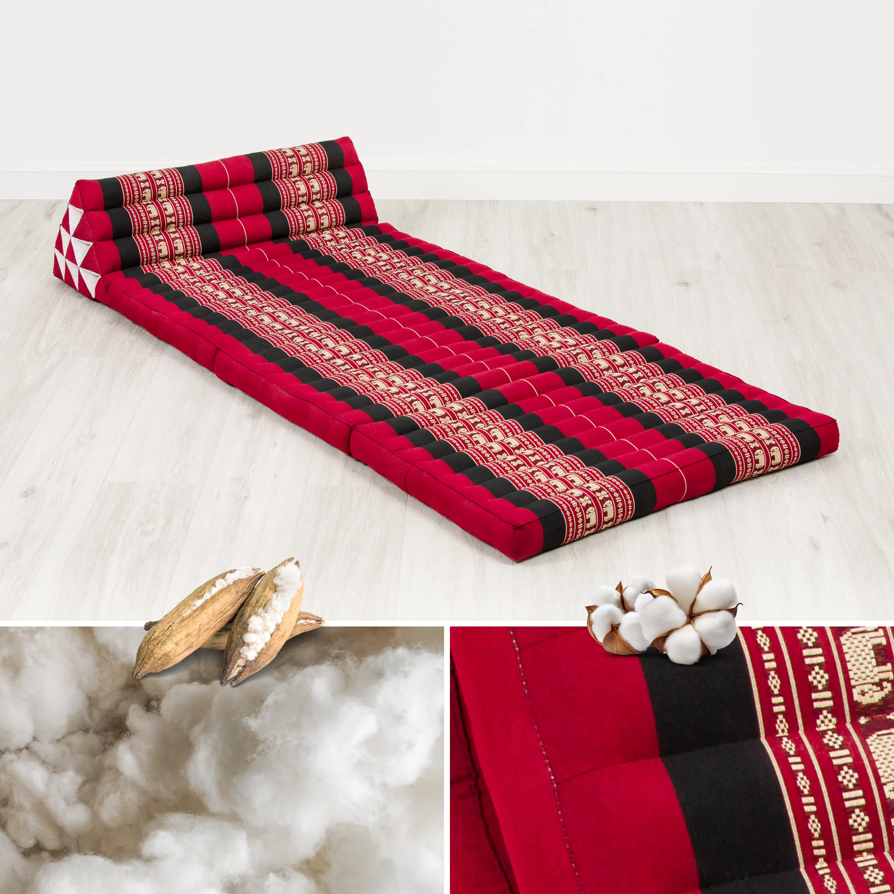 Coussin thaï en kapok largeur XXL