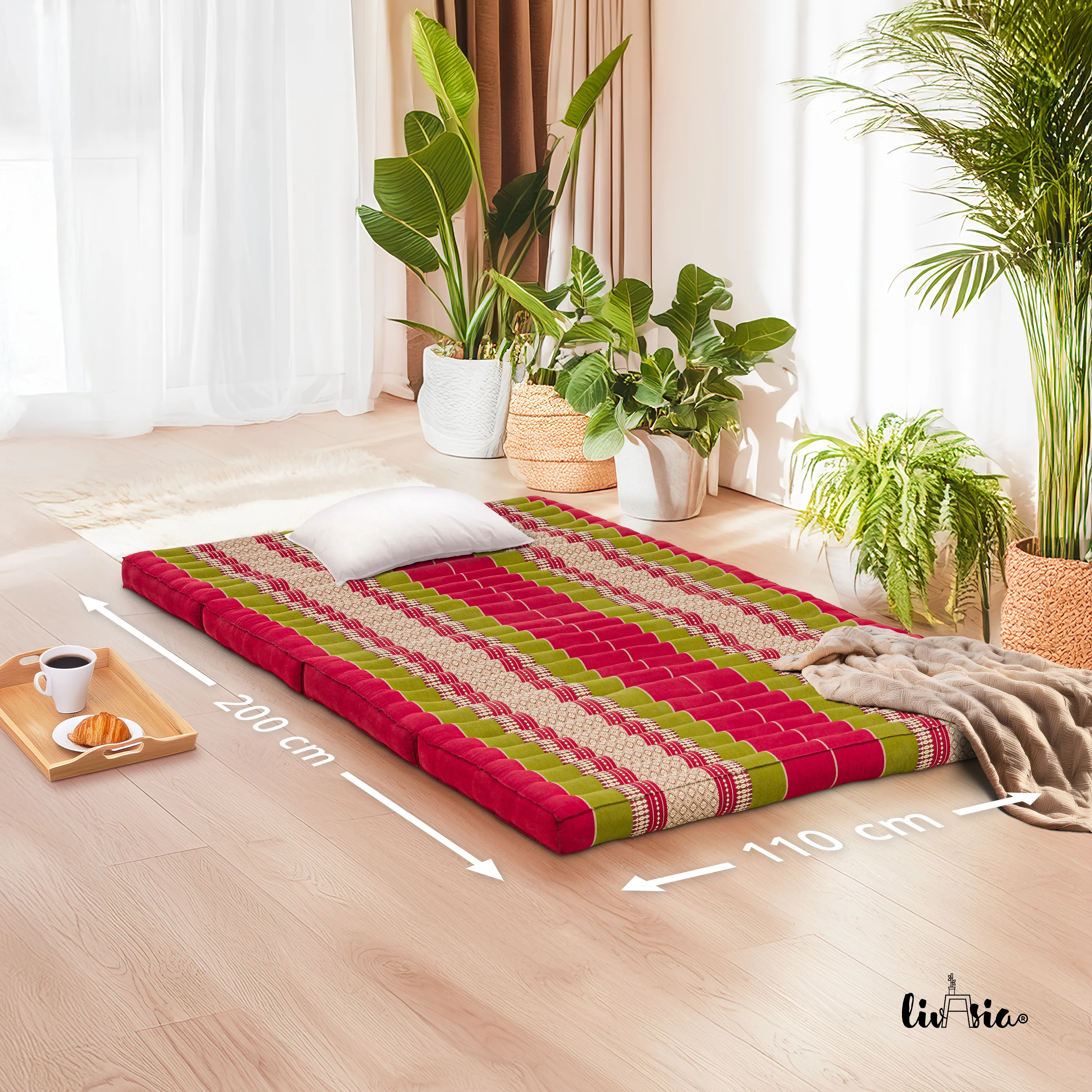 Matelas pliable en kapok, 110 cm de large, Classic
