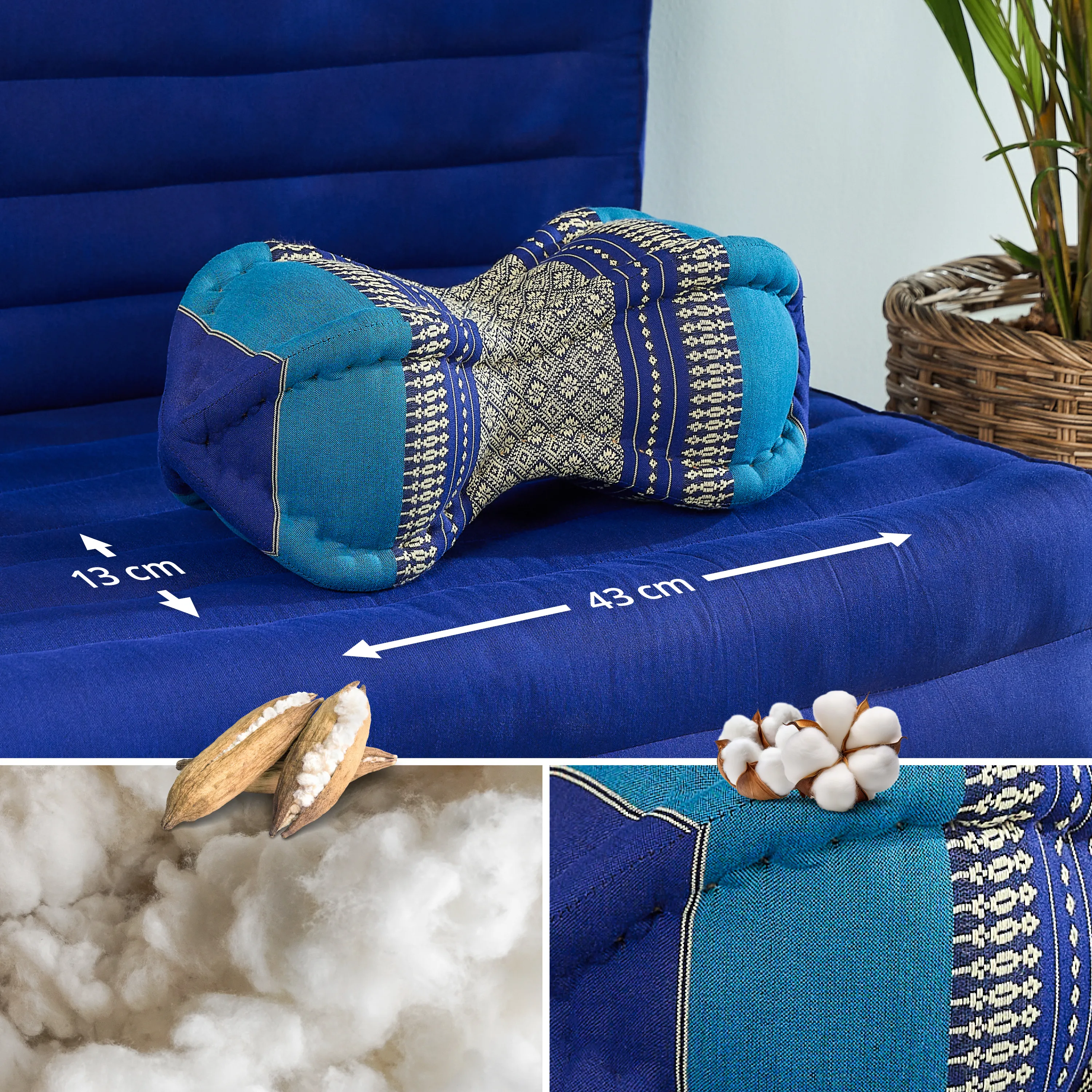 Coussin papaye en kapok