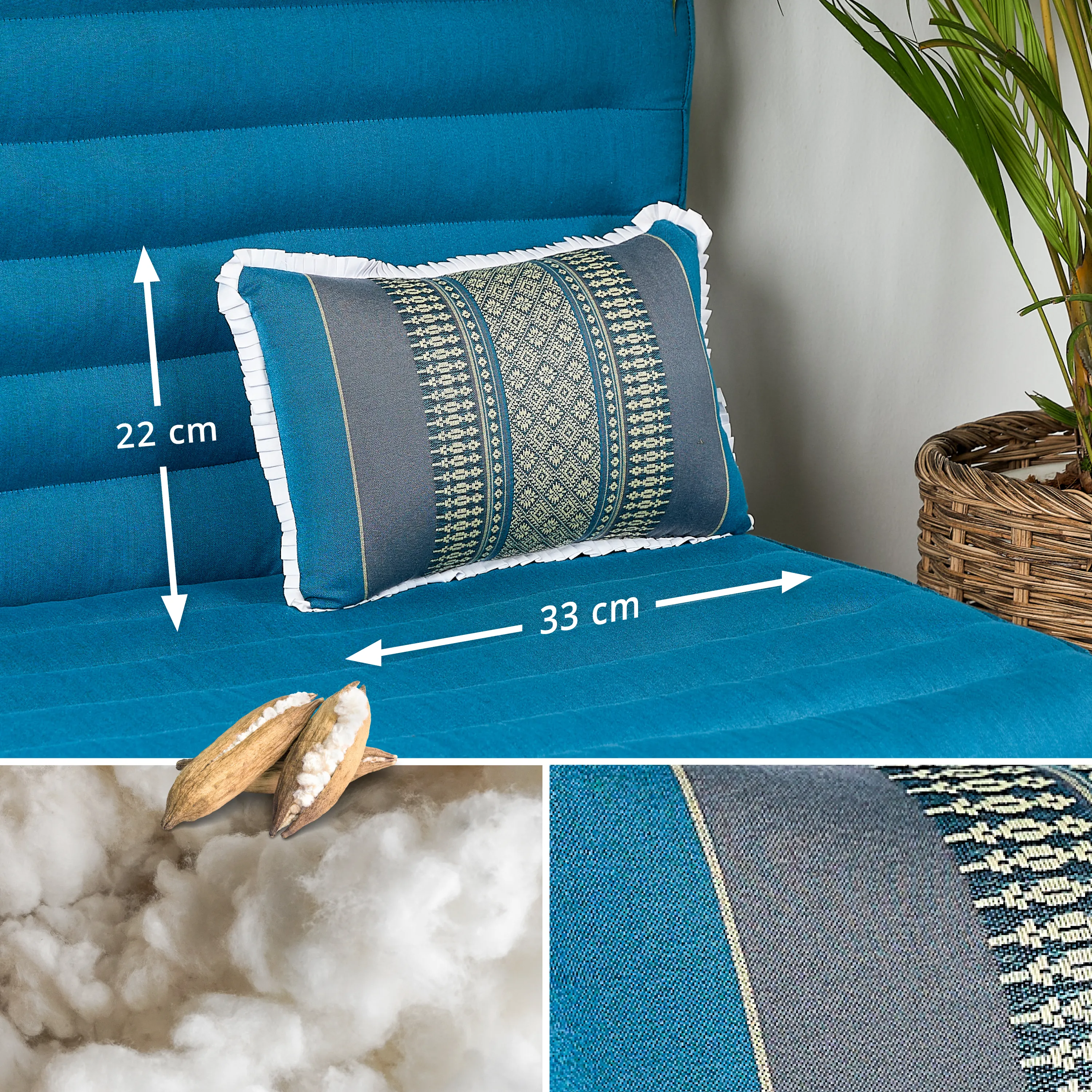 Coussin décoratif en kapok