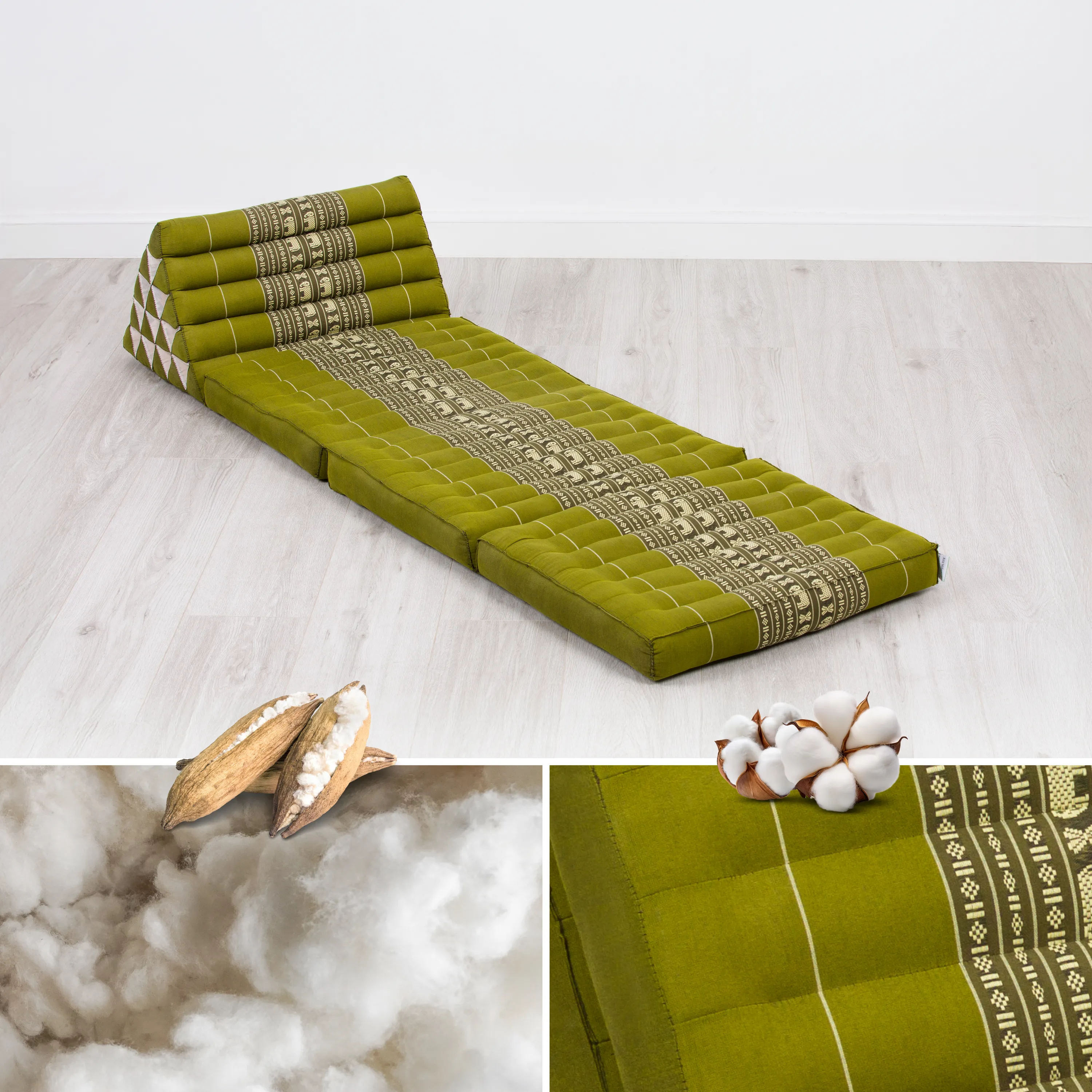 Coussin thaï en kapok hauteur XXL
