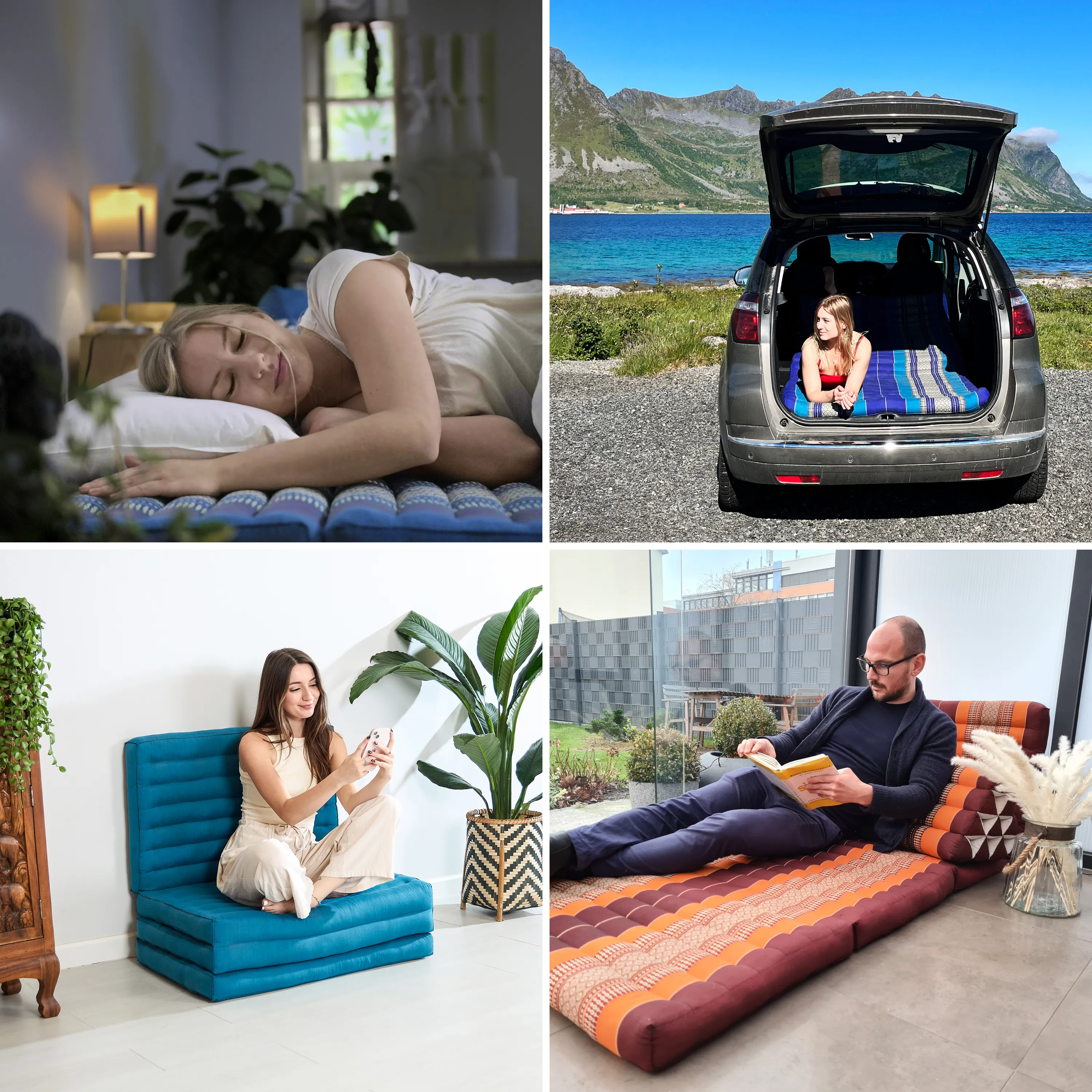 Matelas pliable en kapok, 80 cm de large, Basic