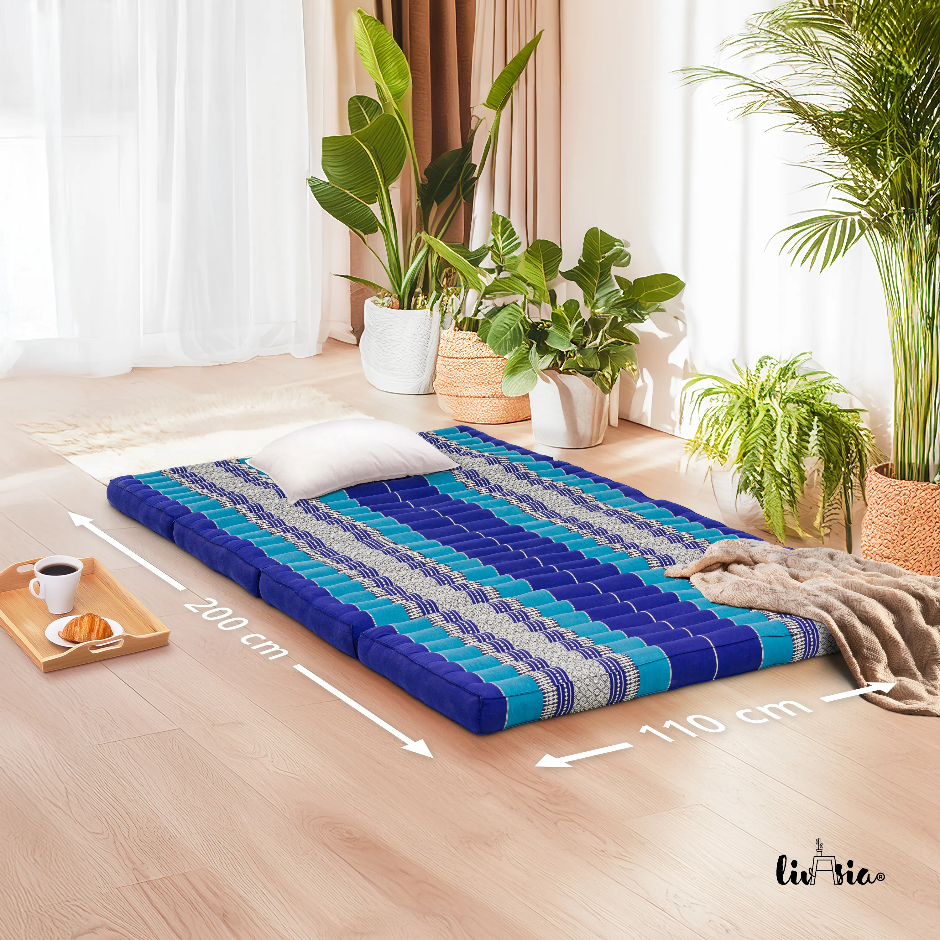 Matelas pliable en kapok, 110 cm de large, Classic