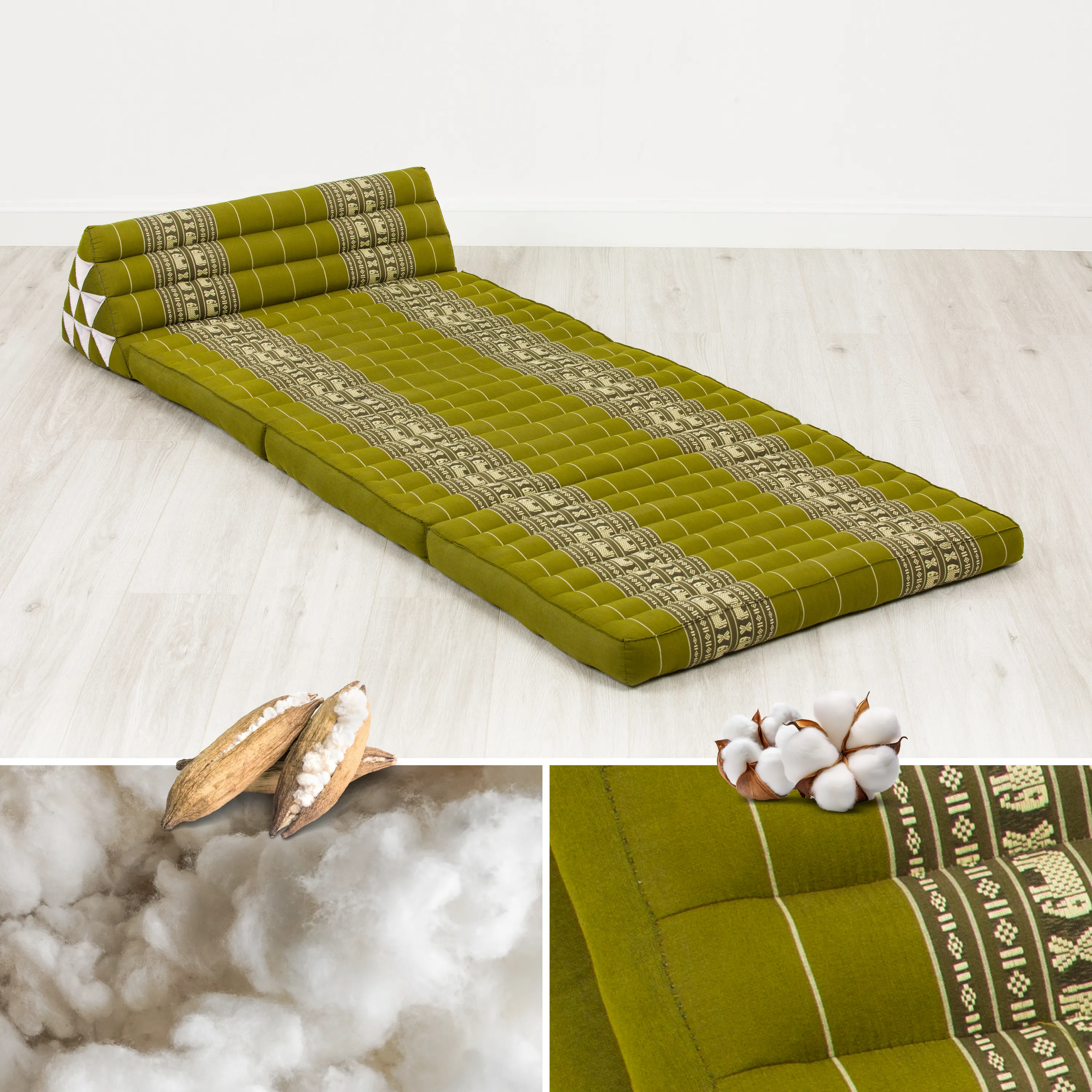 Coussin thaï en kapok largeur XXL