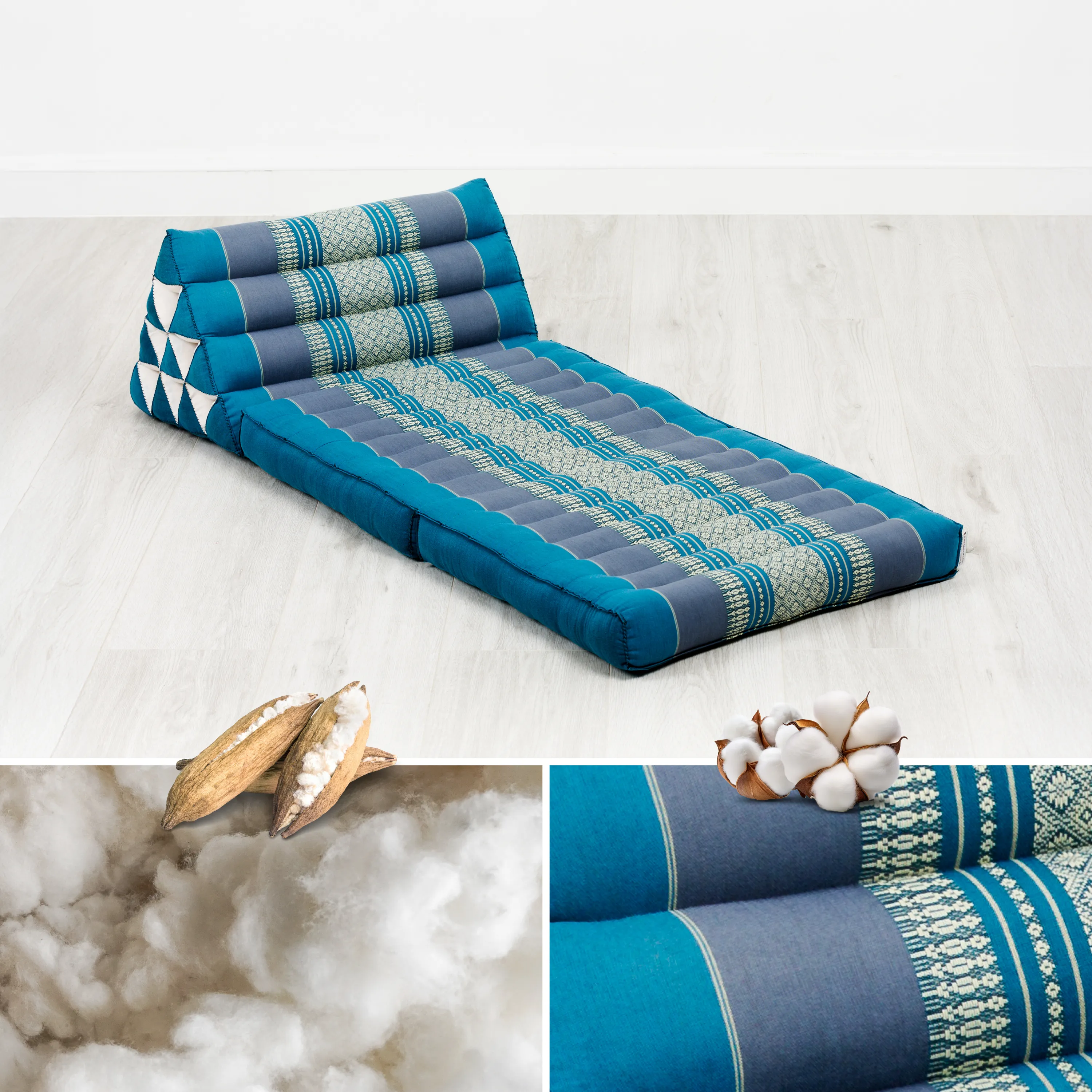 Coussin thaï avec matelas 2 parties en kapok