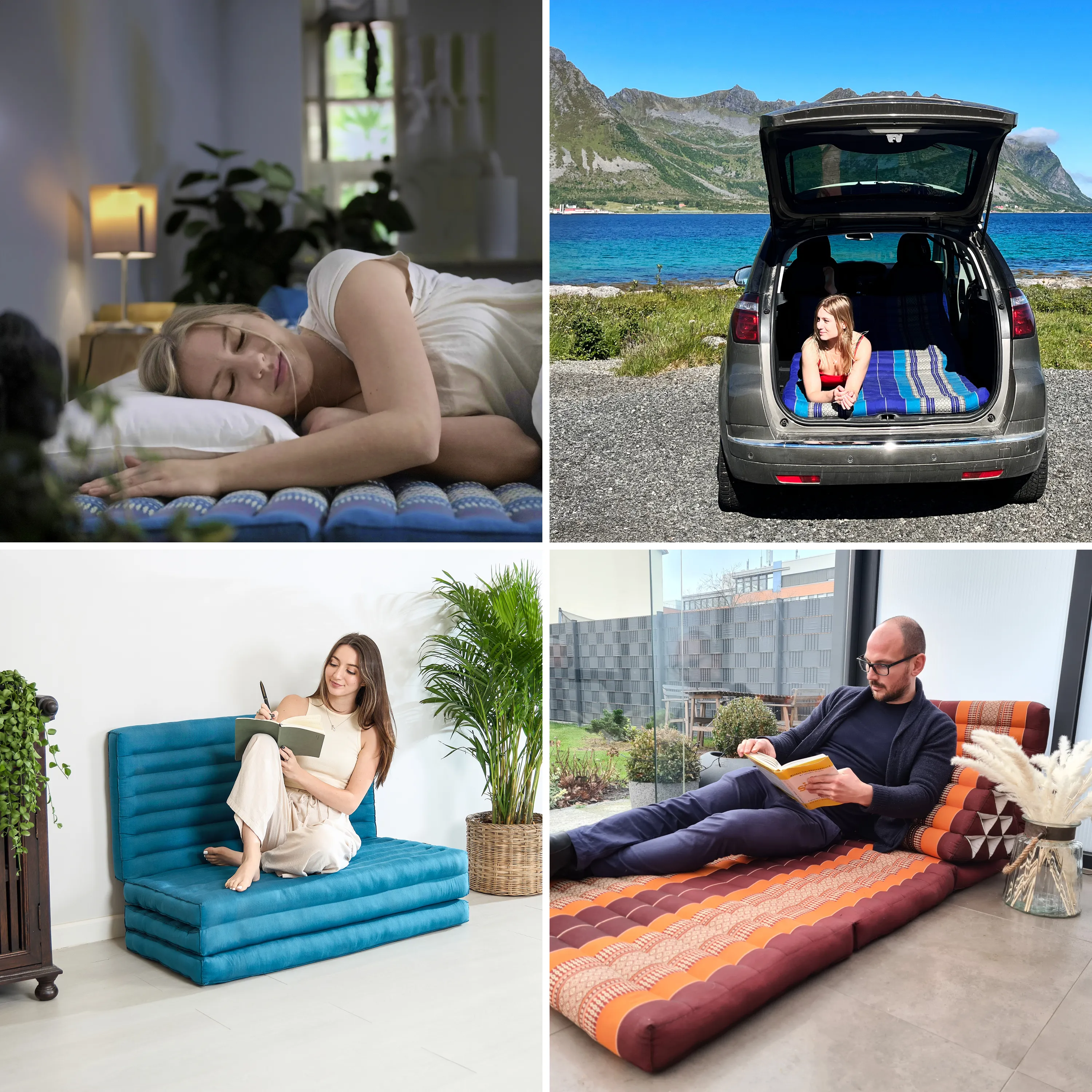 Matelas pliable en kapok, 110 cm de large, Basic