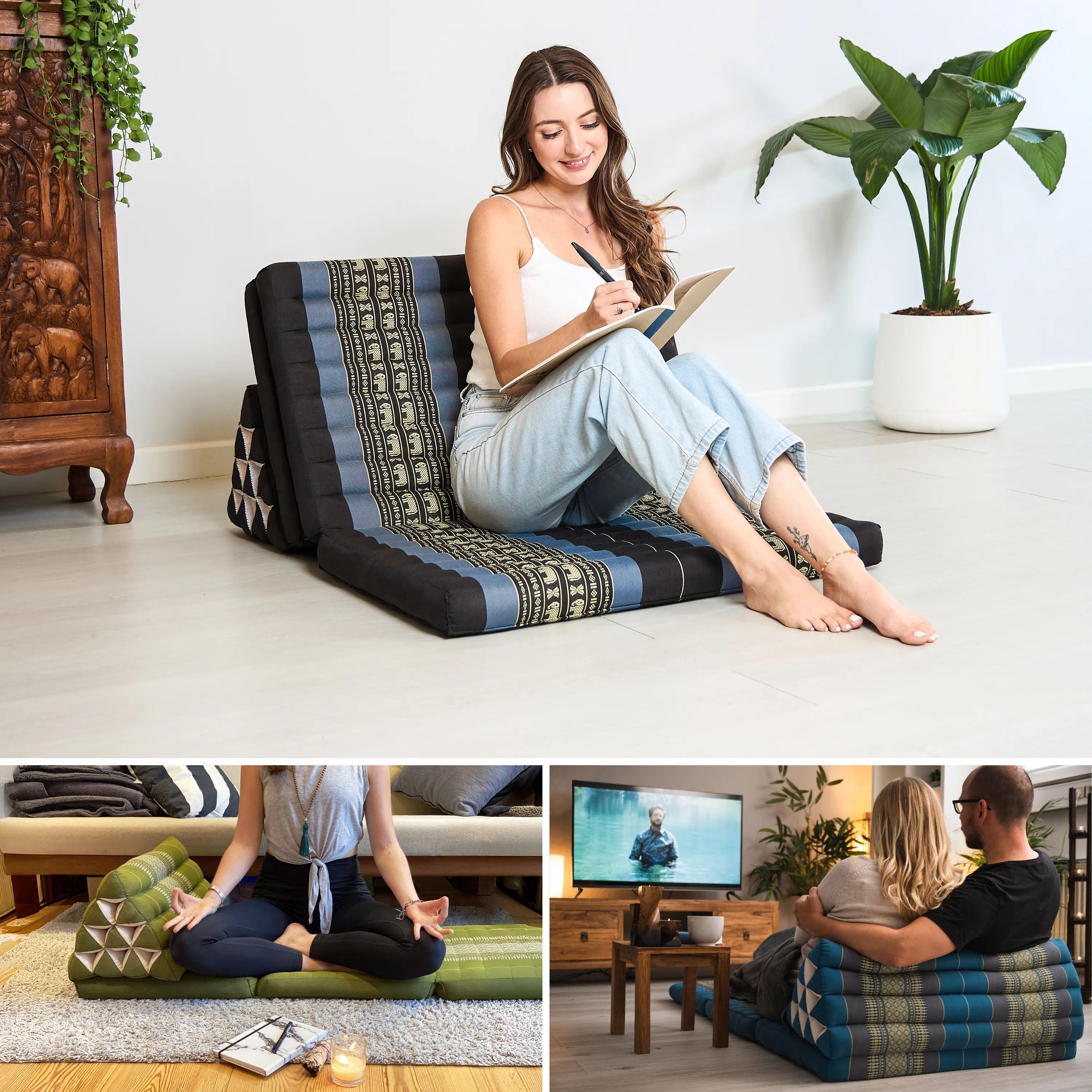Coussin thaï en kapok largeur XXL