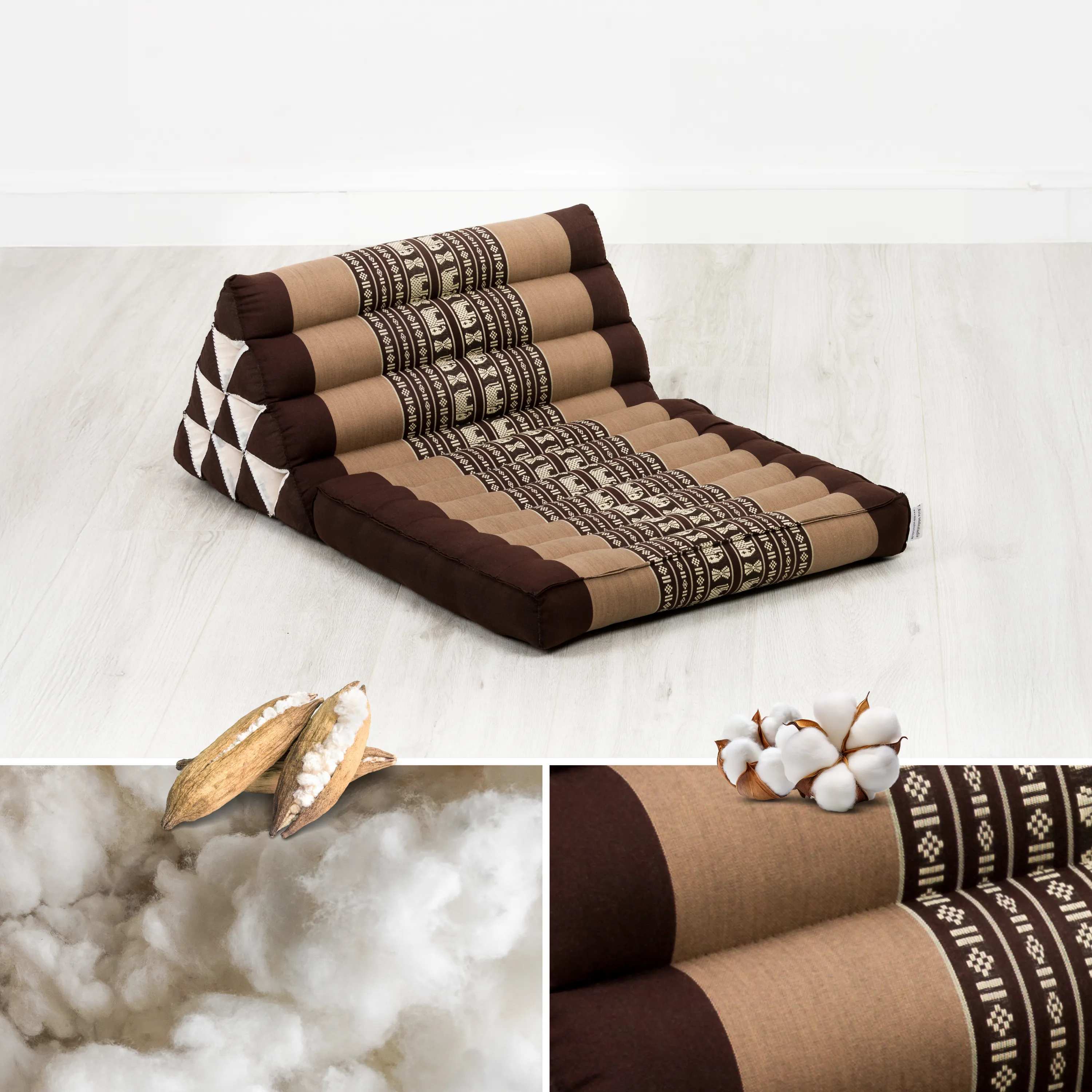 Coussin thaï avec matelas 1 partie en kapok
