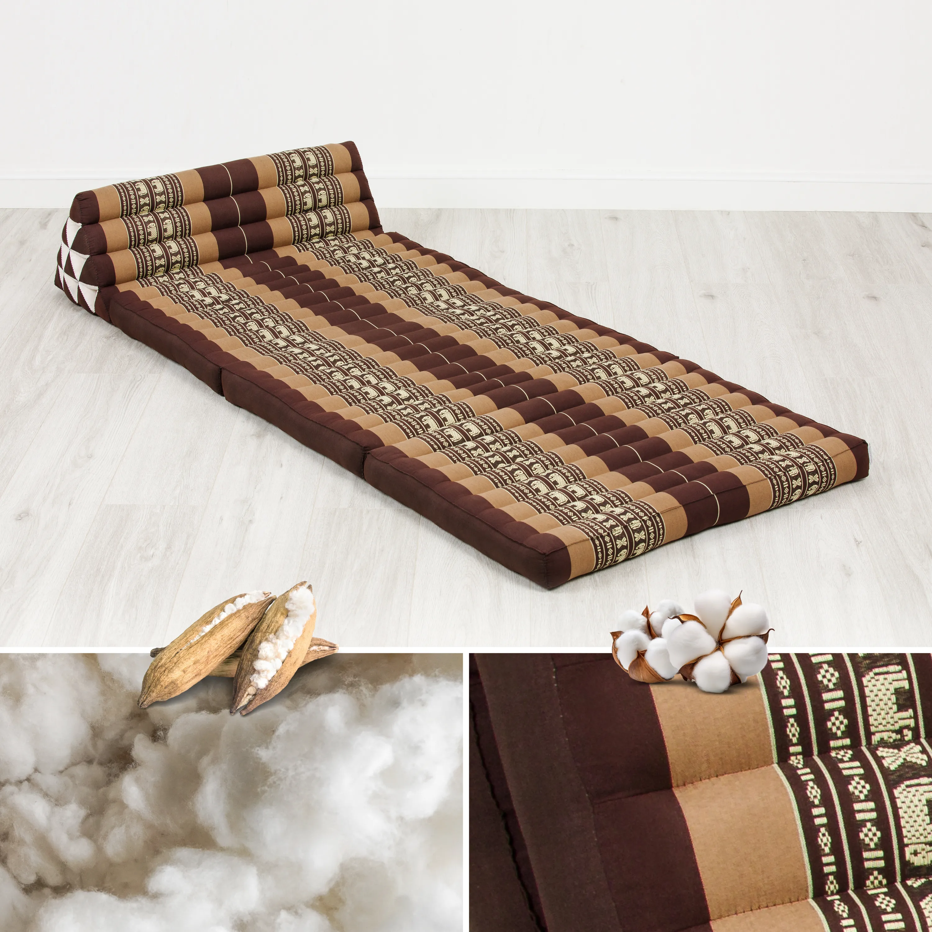 Coussin thaï en kapok largeur XXL