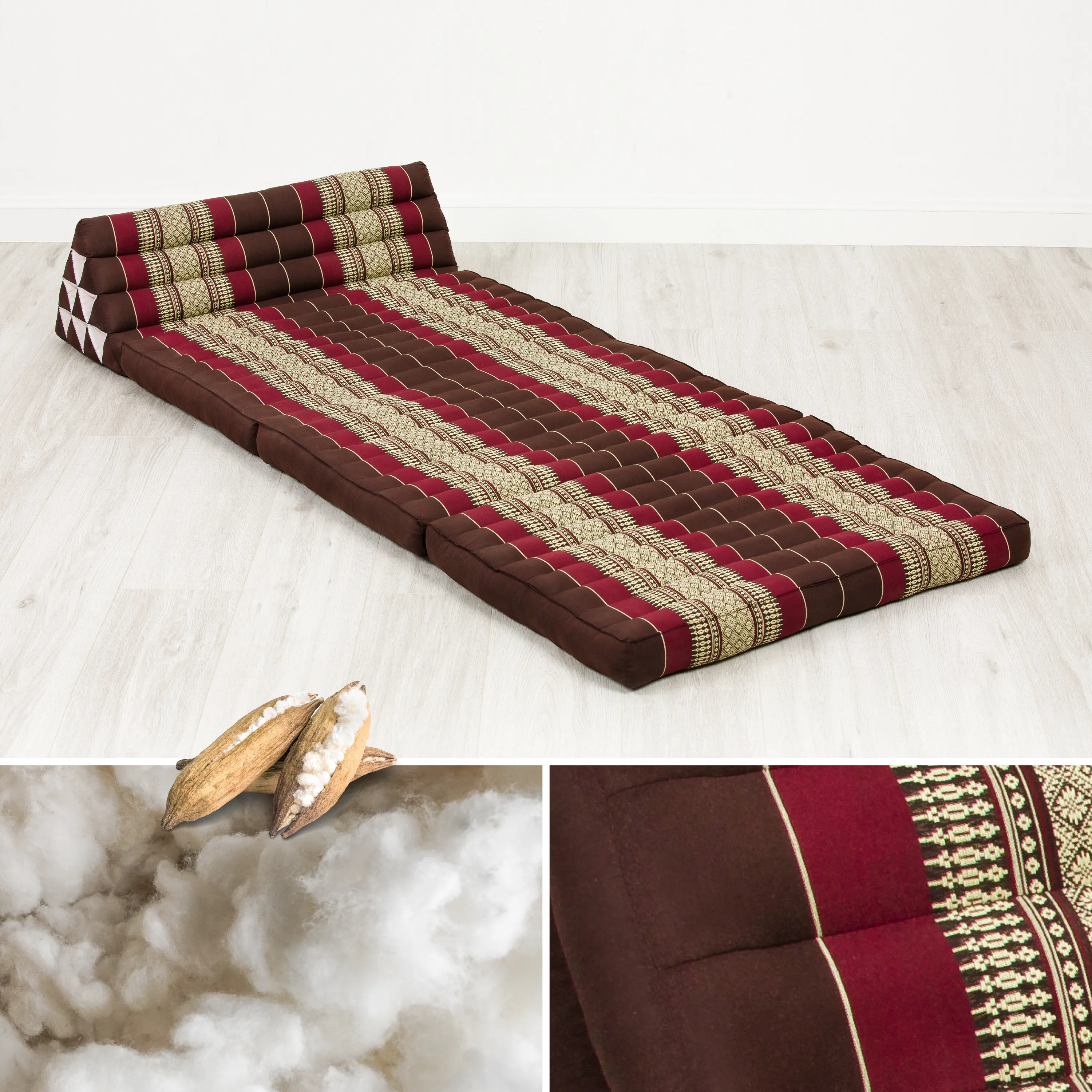 Coussin thaï en kapok largeur XXL