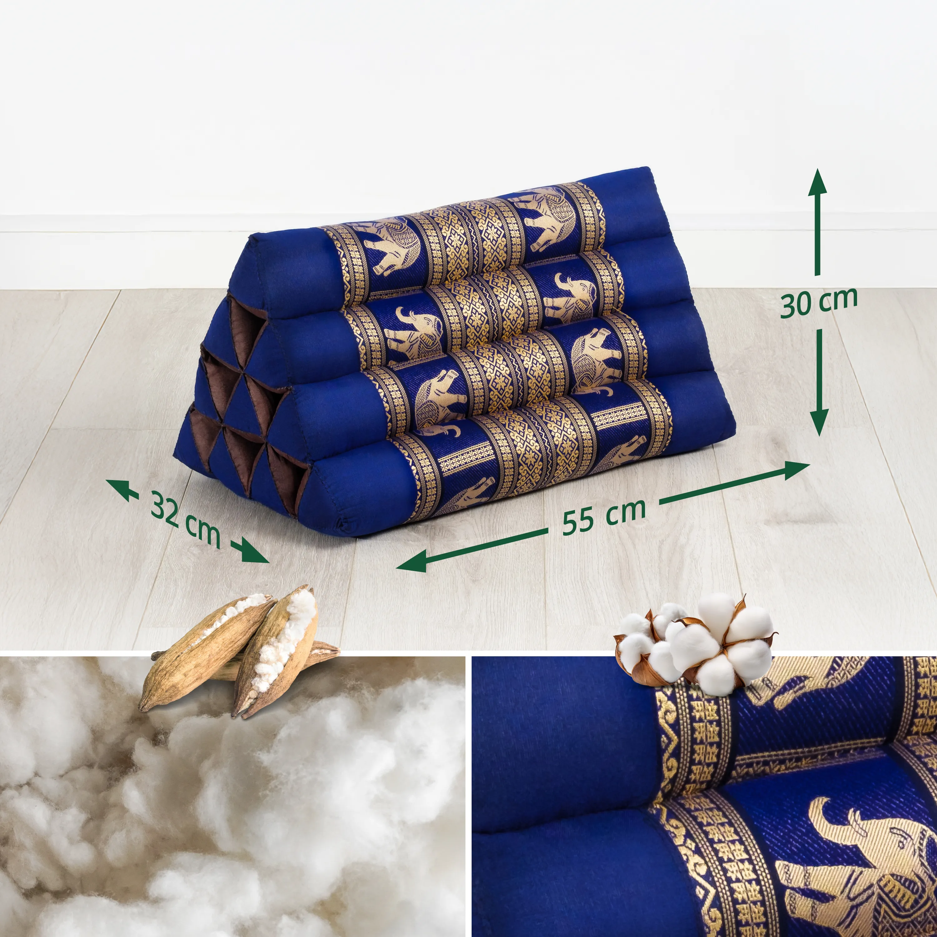 Coussin triangulaire en kapok, Deluxe