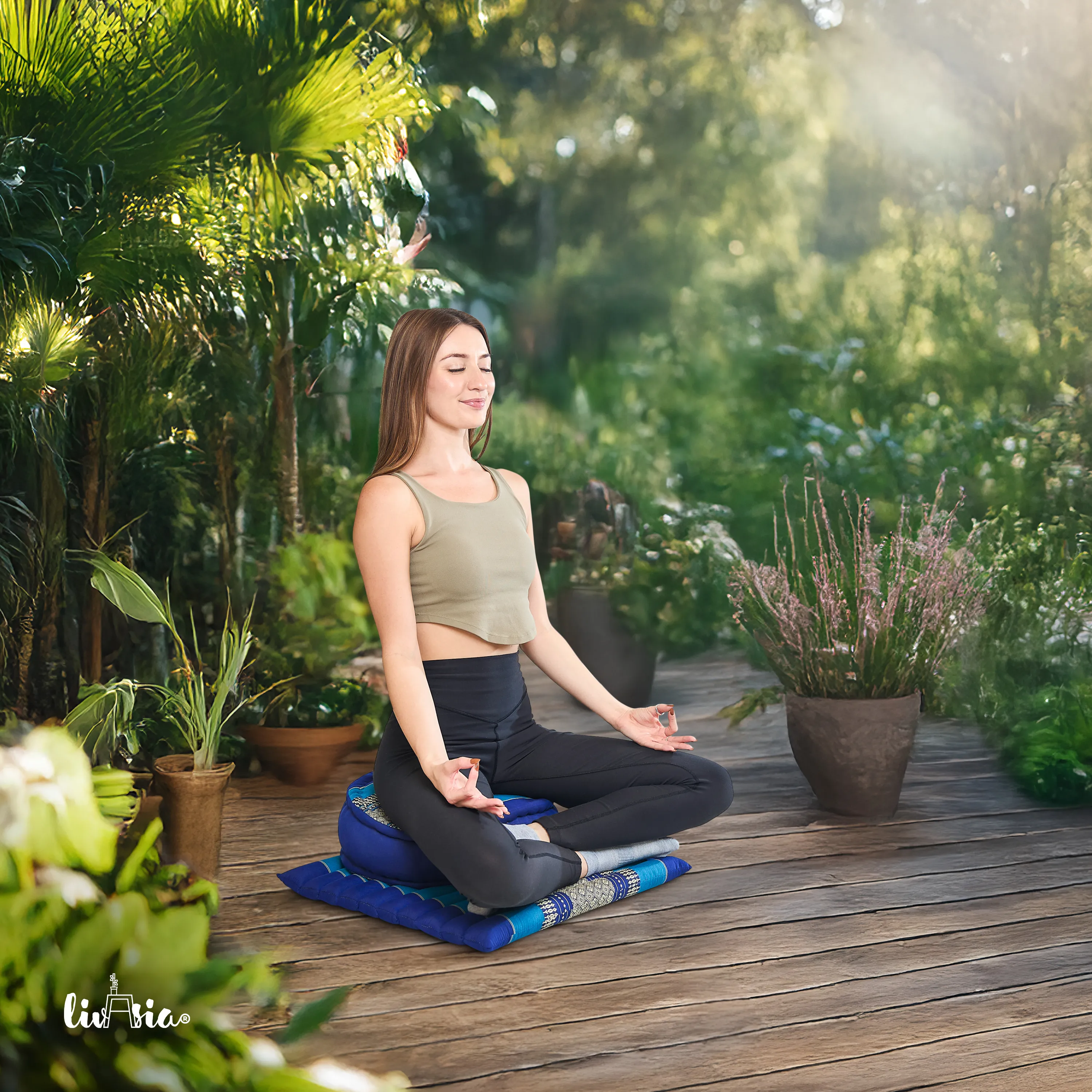 Set de coussins de méditation en kapok L