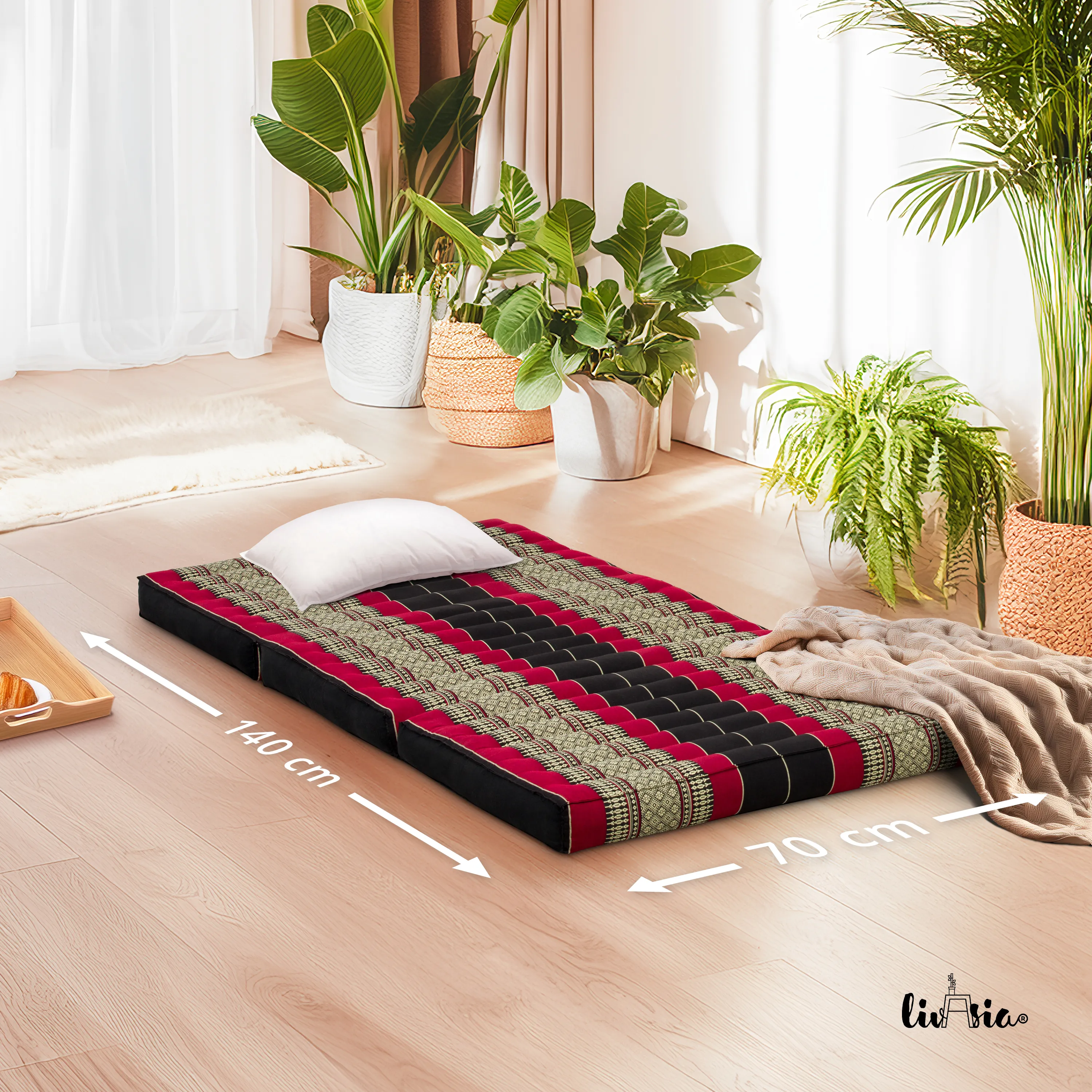 Matelas pliable pour enfant en kapok, 70 cm de large