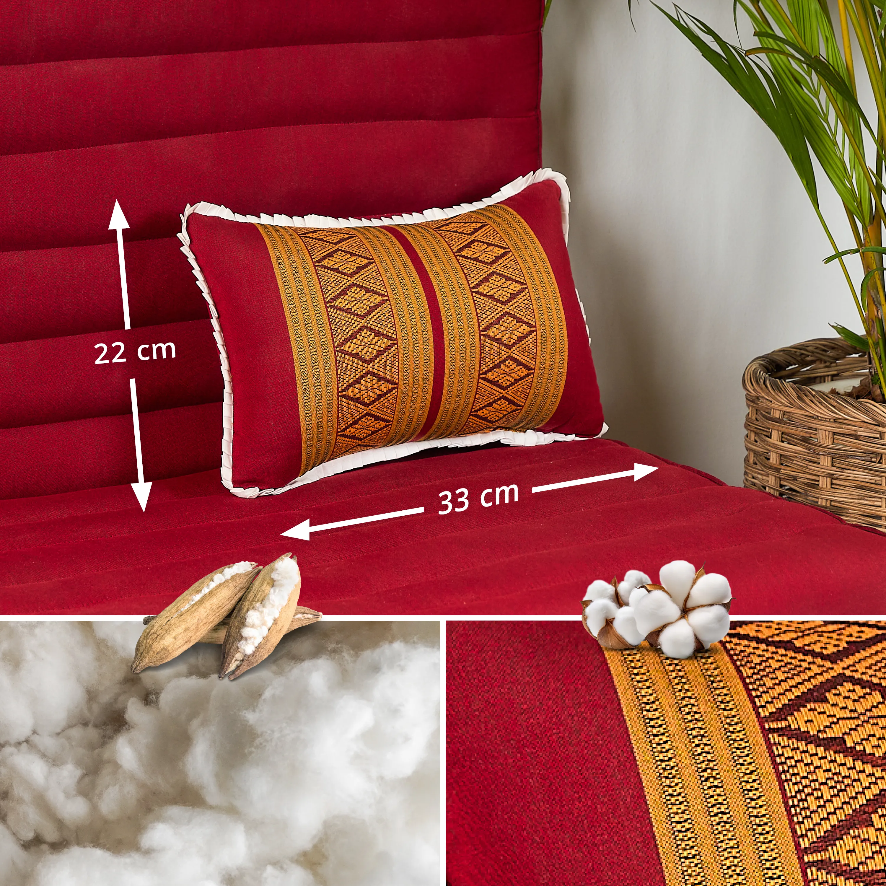Coussin décoratif en kapok