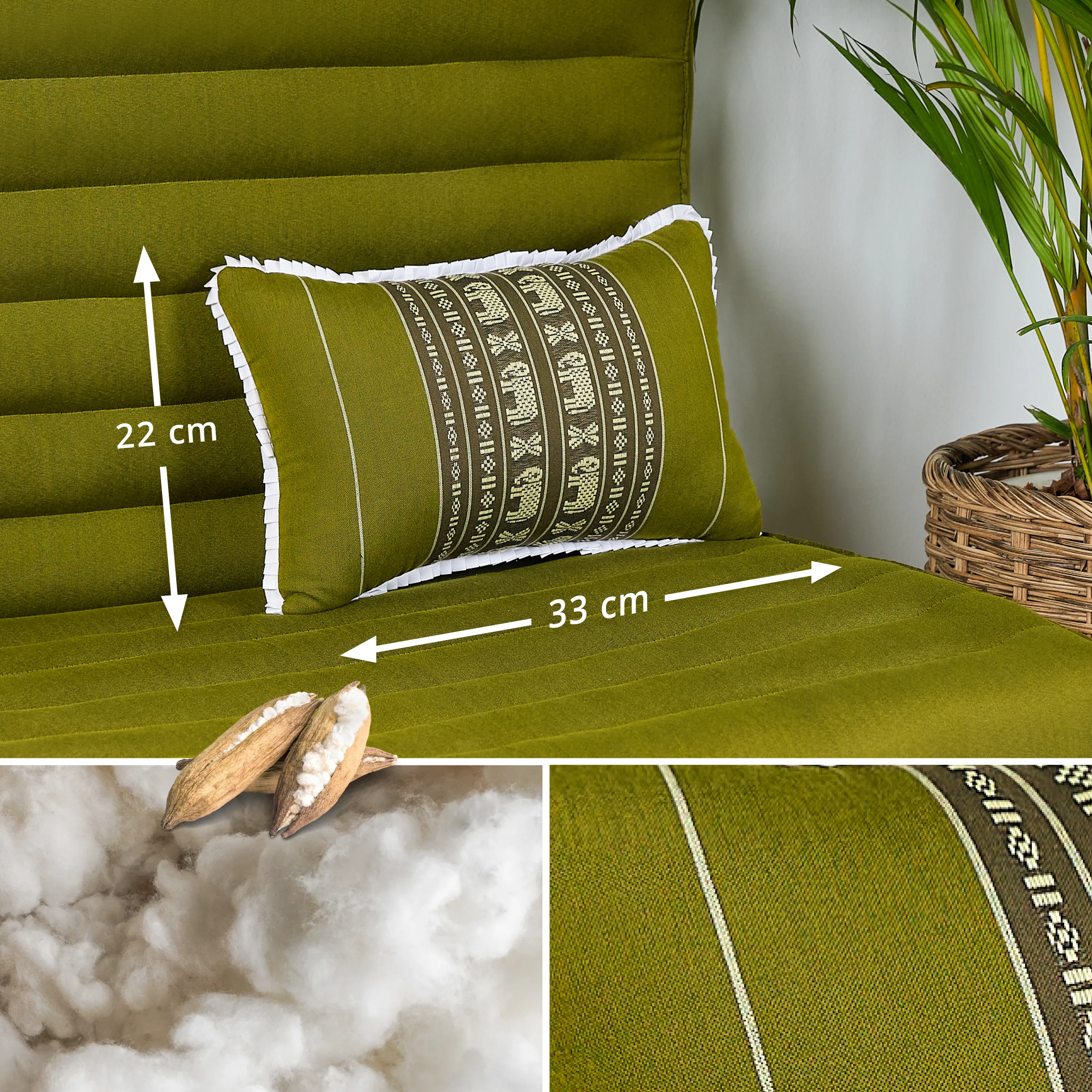 Coussin décoratif en kapok