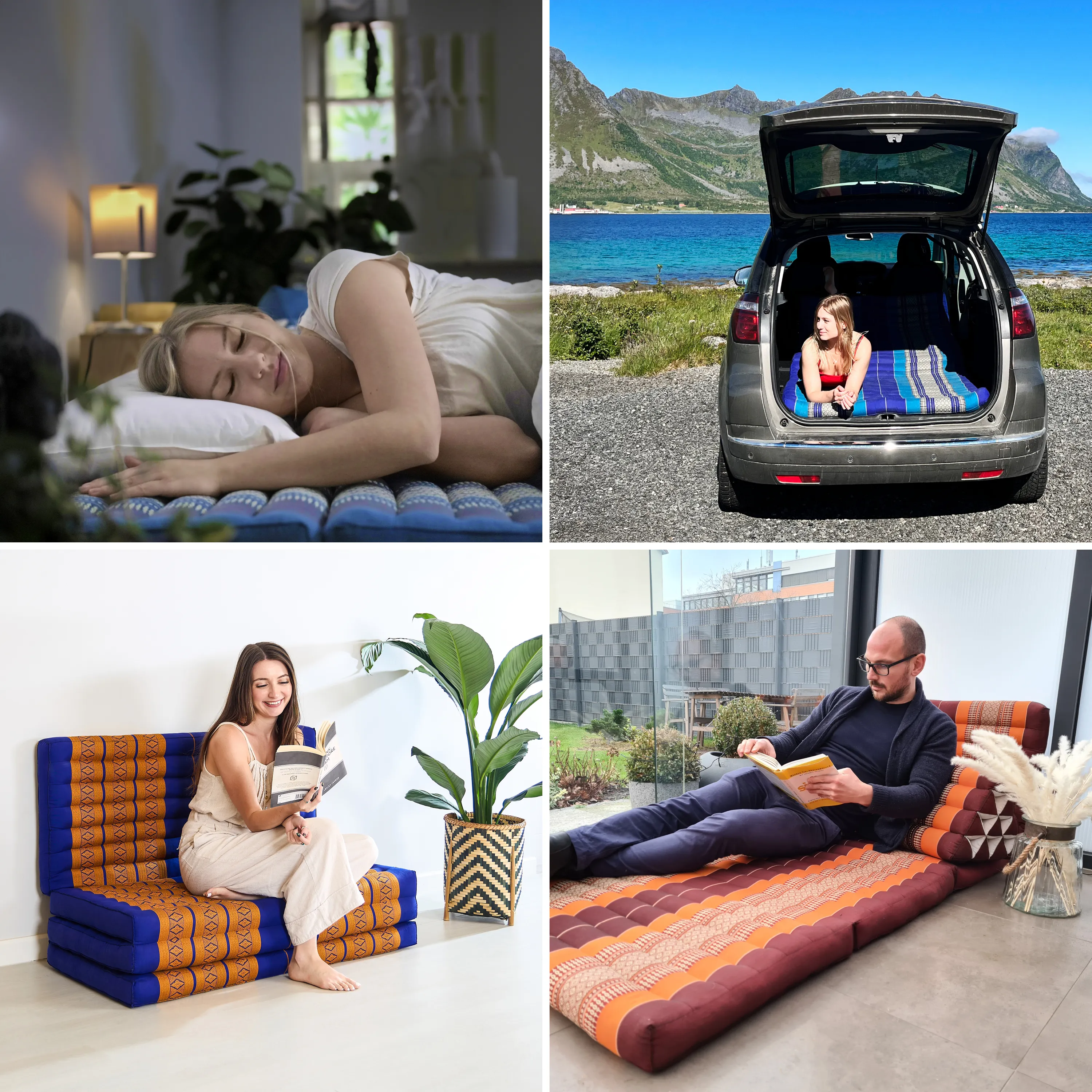 Matelas pliable en kapok, 110 cm de large, Classic