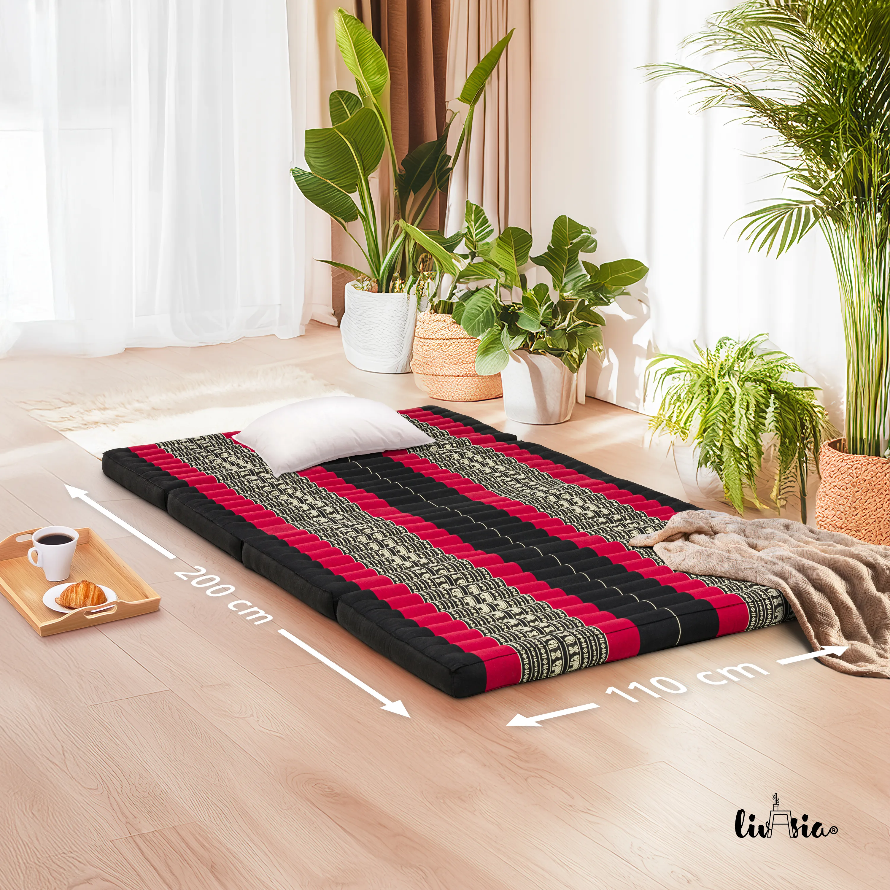 Matelas pliable en kapok, 110 cm de large, Classic