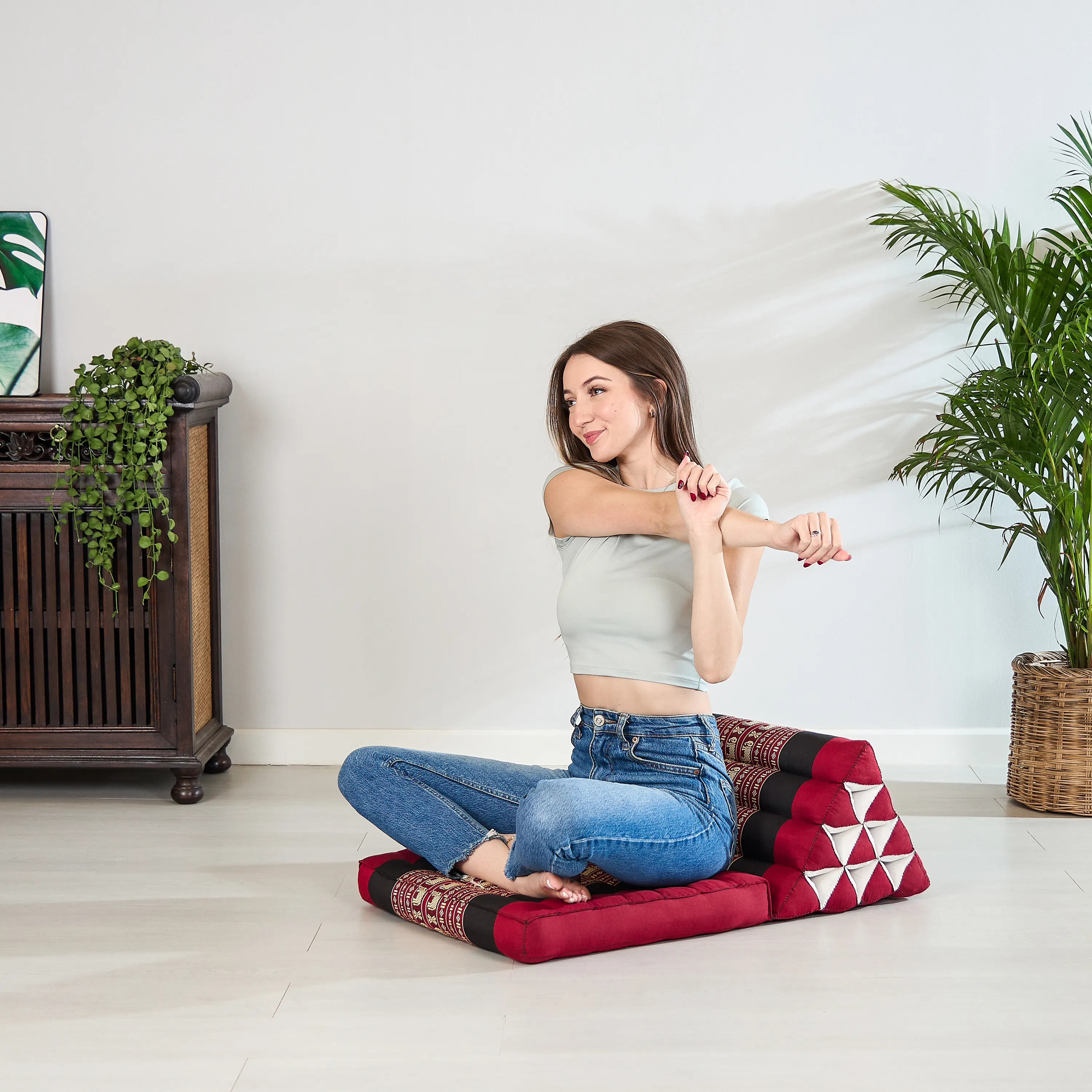 Coussin thaï avec matelas 1 partie en kapok
