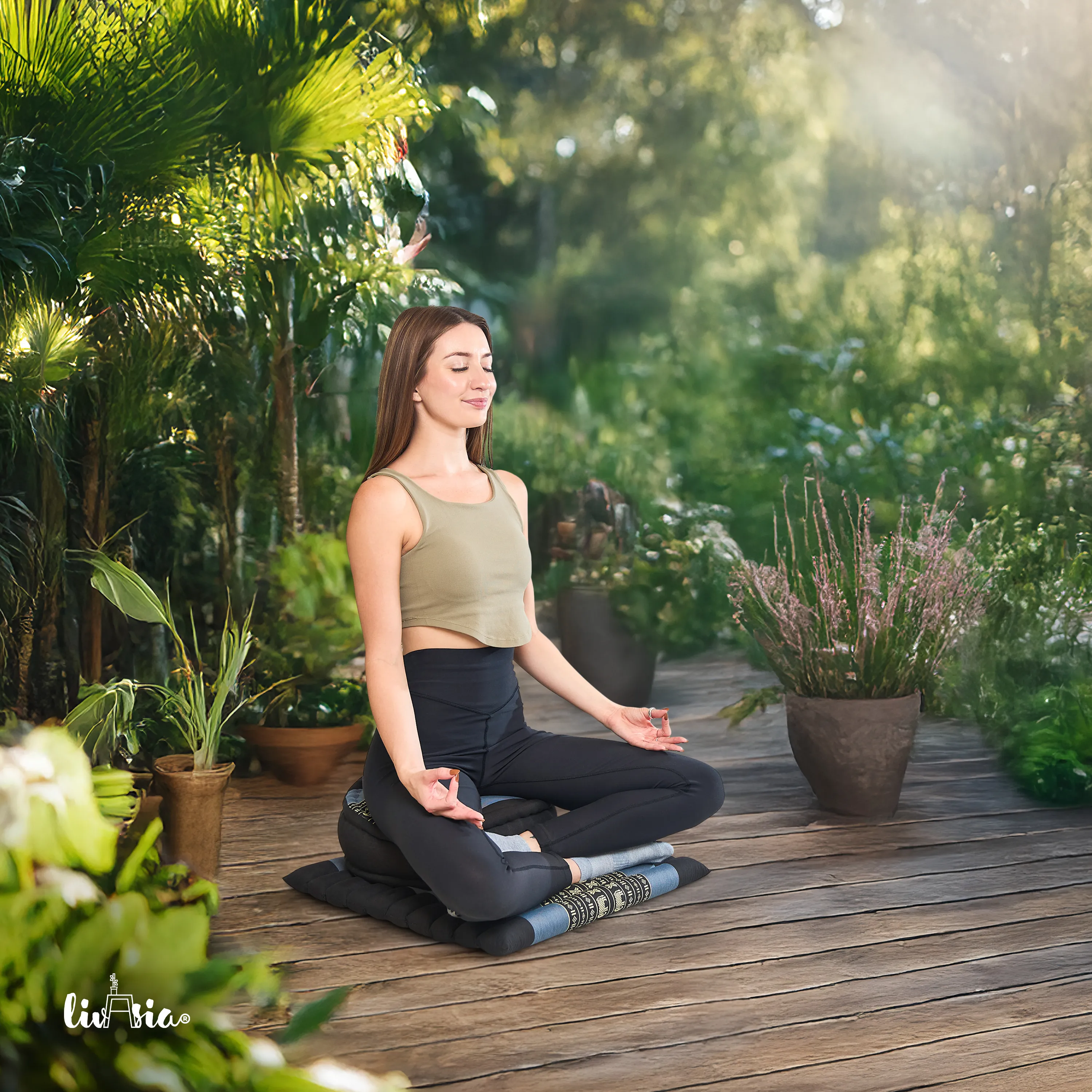 Set de coussins de méditation en kapok L