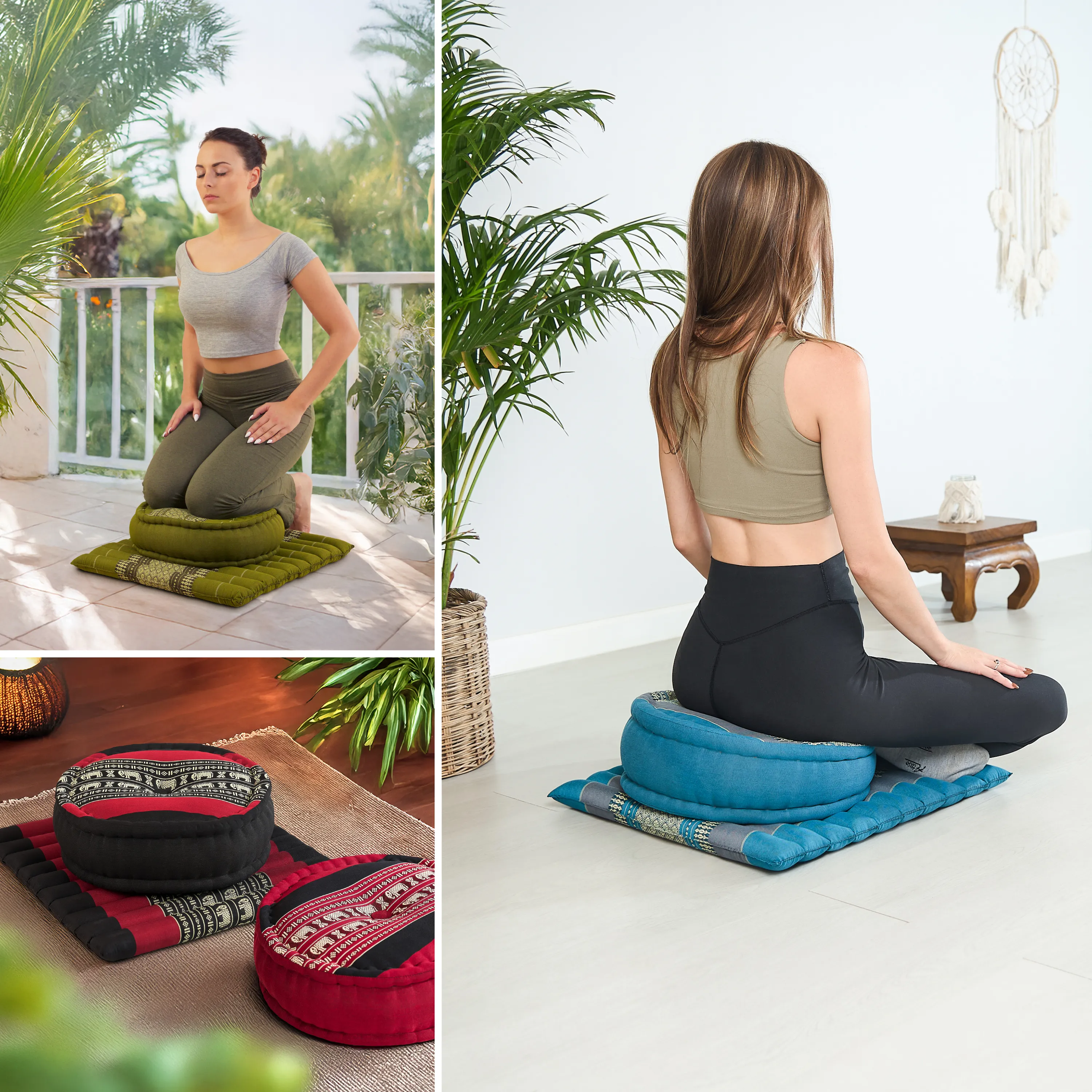 Set de coussins de méditation en kapok L
