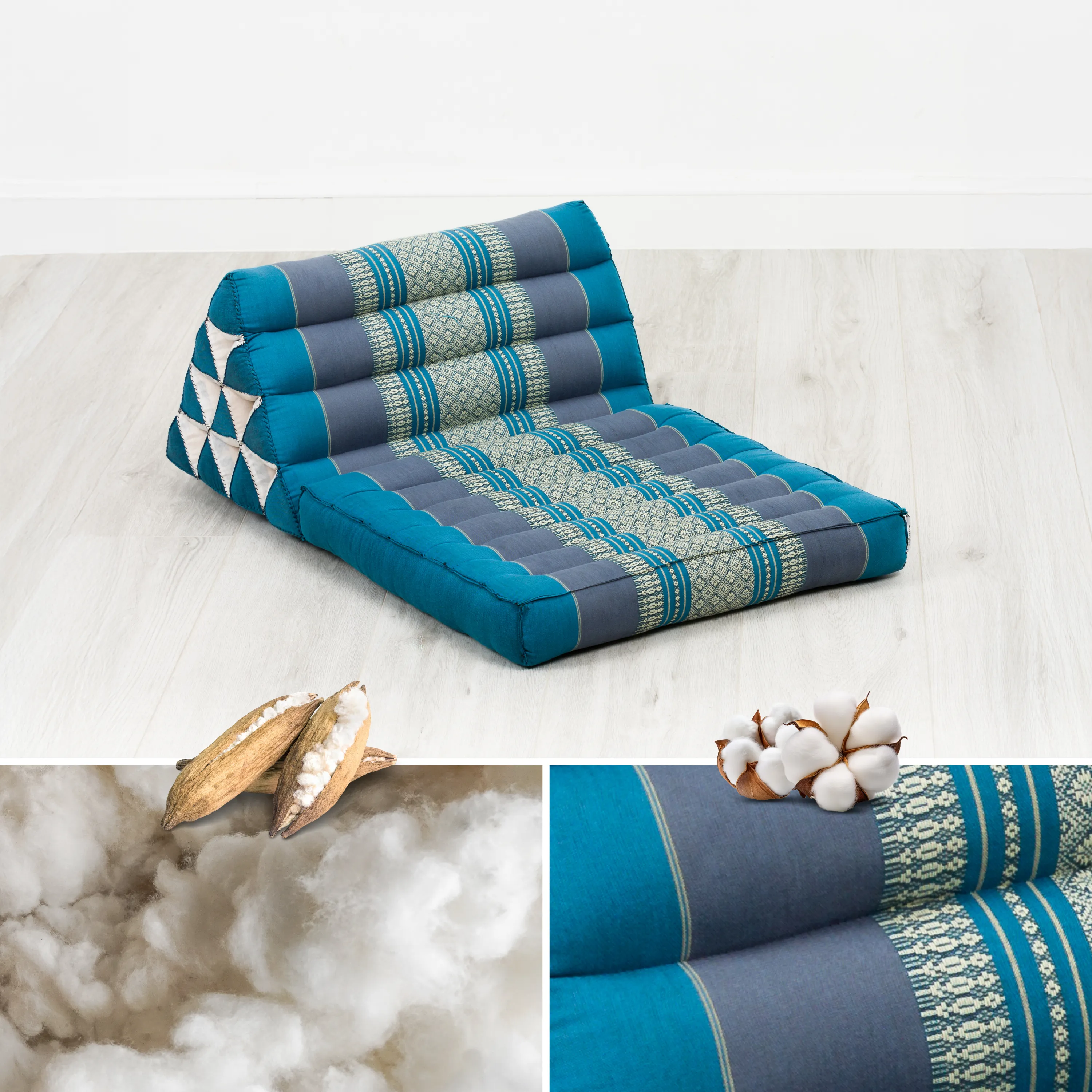 Coussin thaï avec matelas 1 partie en kapok