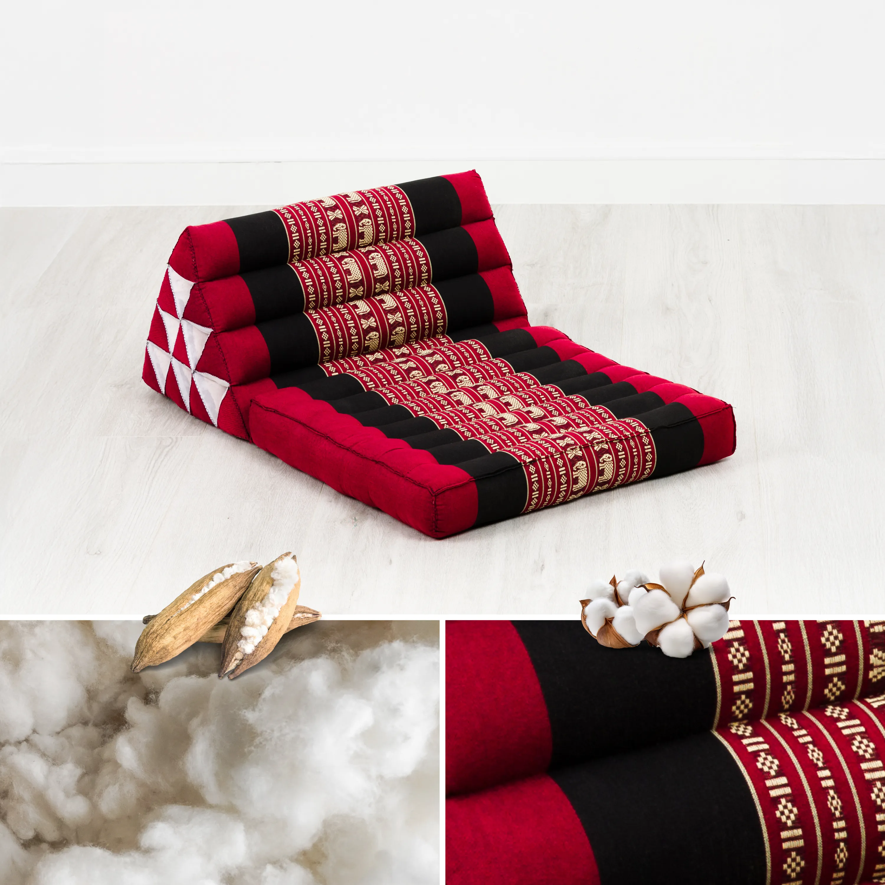 Coussin thaï avec matelas 1 partie en kapok