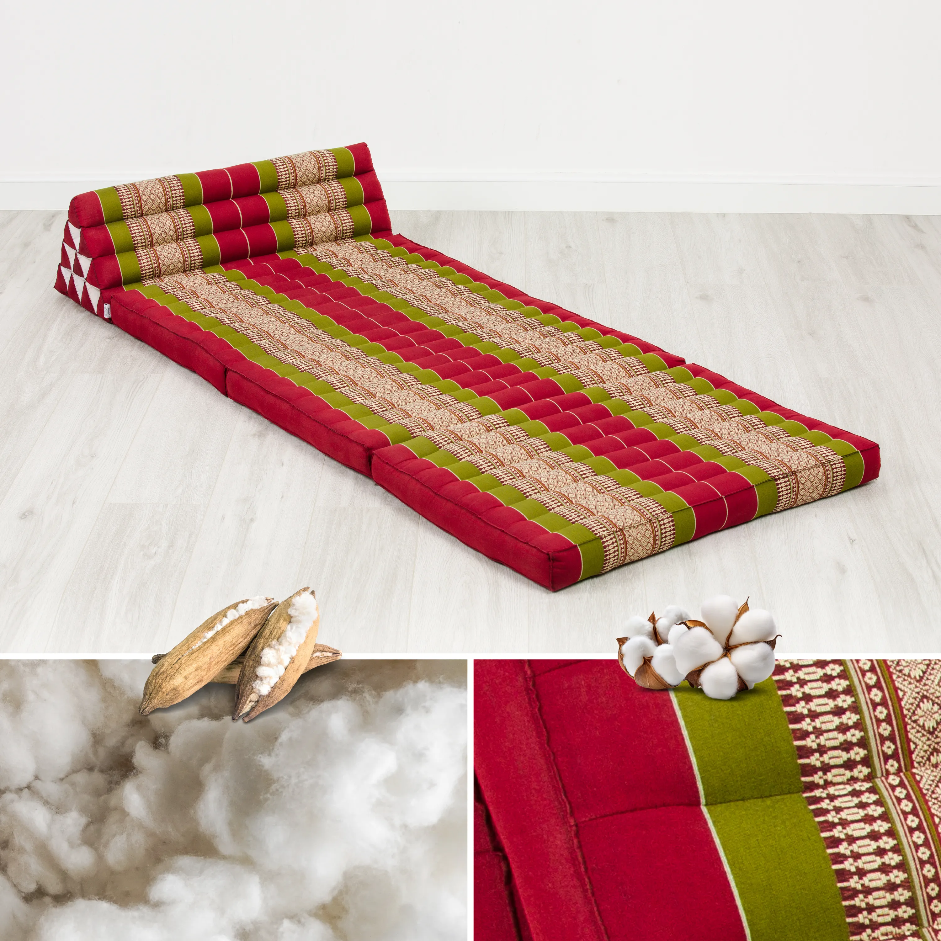 Coussin thaï en kapok largeur XXL