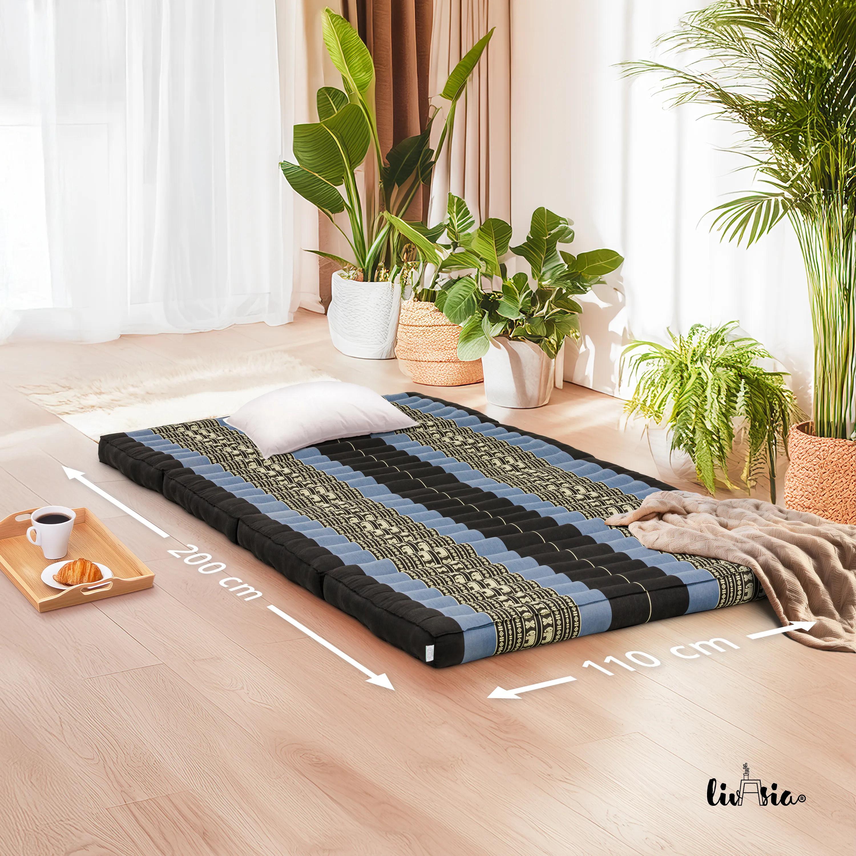 Matelas pliable en kapok, 110 cm de large, Classic