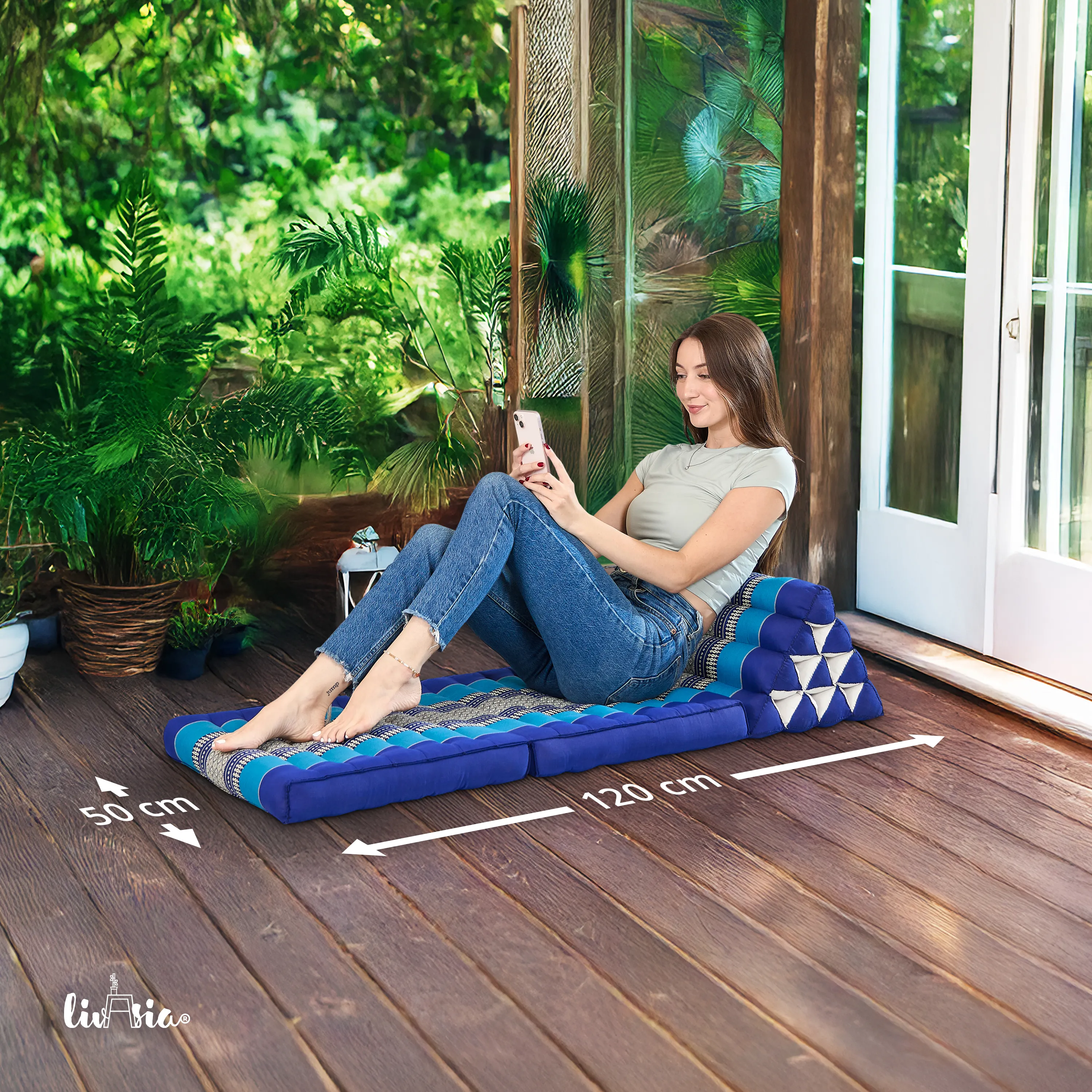 Coussin thaï avec matelas 2 parties en kapok